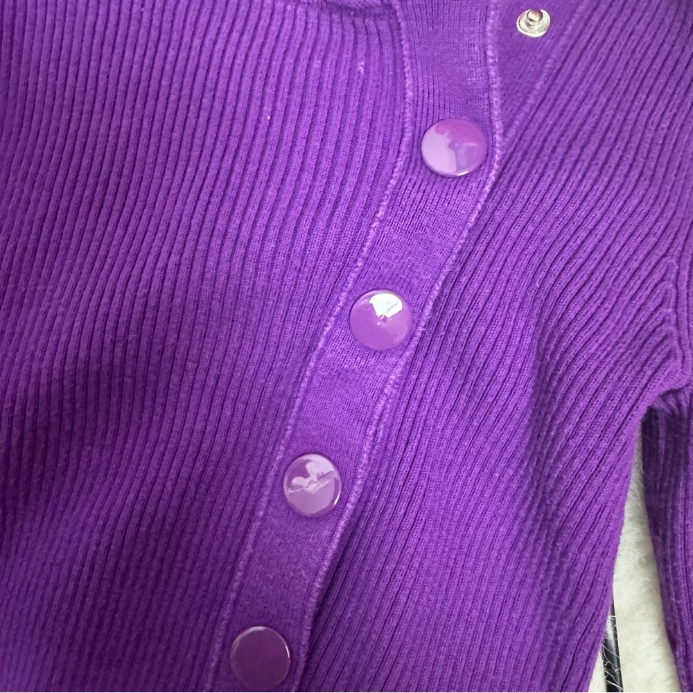 Moda International Violet Ribbed Knit Top - Picture 4 of 5